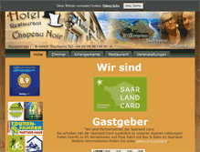 Tablet Screenshot of hotel-chapeau-noir.de